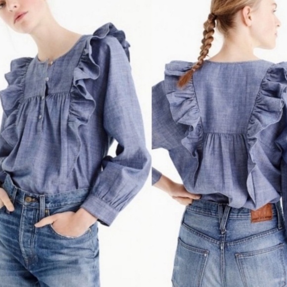 J. Crew Tops - J. Crew Denim Blouse